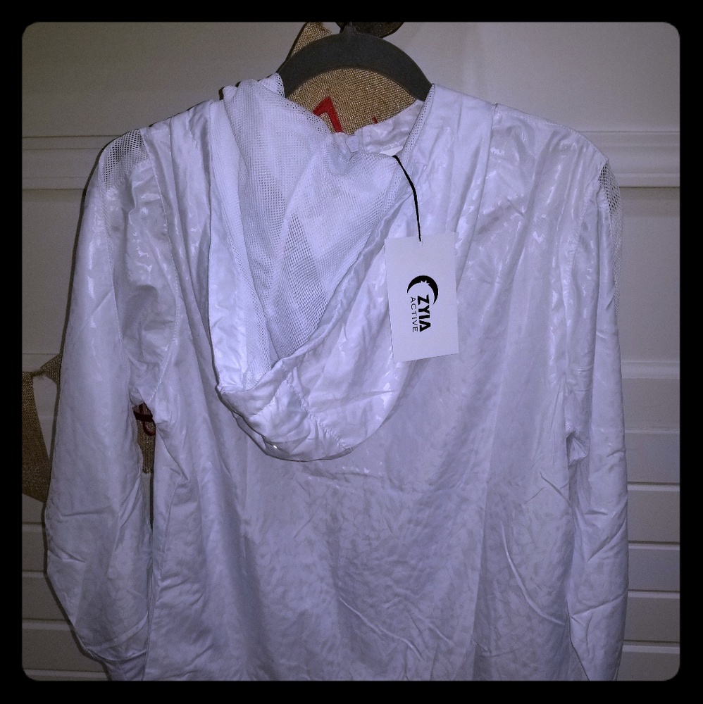 Zyia white bomber jacket